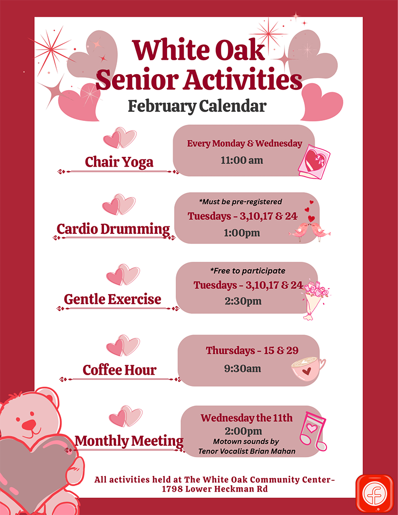 Senior Activities Calendar